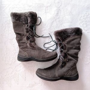 BareTraps Elicia Lace Up Tall Winter Boots Sz 8.5